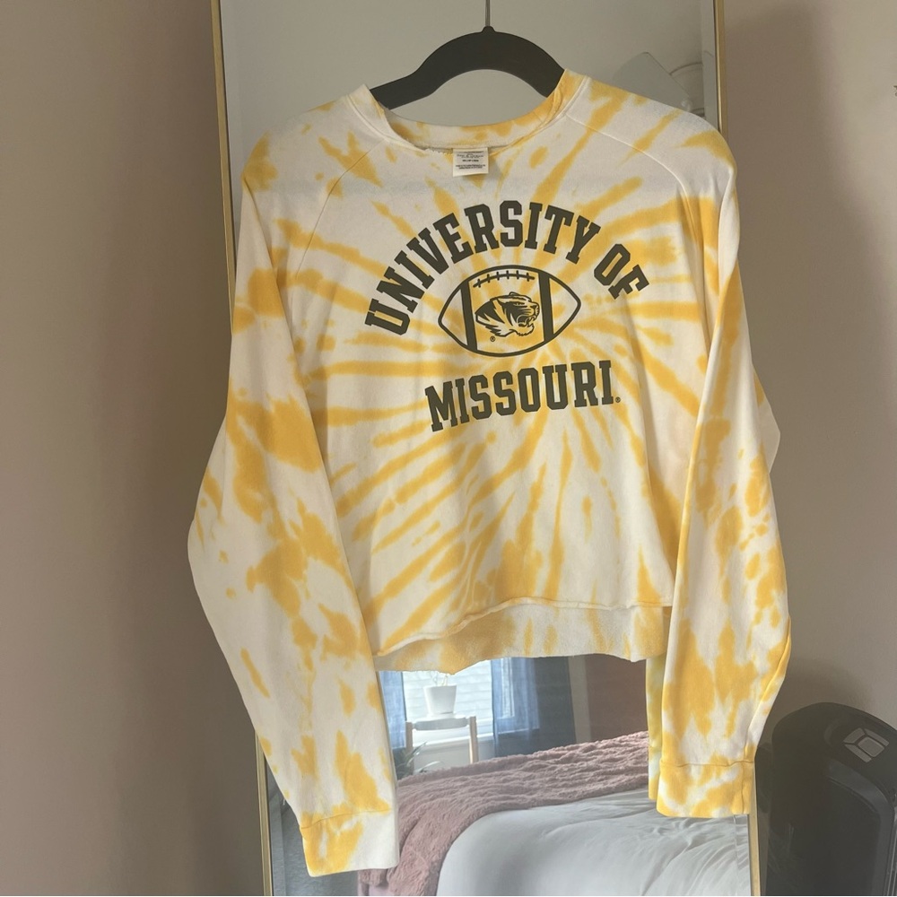 University of Missouri Yellow Tie-Dye Sweatshirt